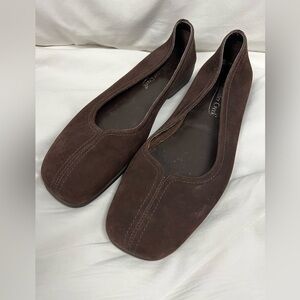 Coldwater Creek Brown Suede Ballet Flats Women’s Size 9.5 Comfort Shoes